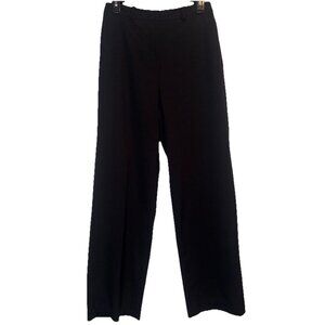 Eddie Bauer Women’s Black High Waist Wide Leg Trouser Dress Pants Sz 8 Tall